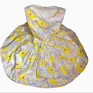 Crewcuts Yellow Sleeveless Cotton Dress Sash Tie